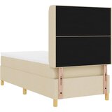  Krevet s opruga kutije s LED trakama Krema 100 x 200 cm tkanina | shoptok.hr
