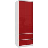 AKORD OMARA ZVEZDA S 60 cm 2 VRATA 2 Predali PK BELO / RDEČE SJAJNO, (21713816) | Shoptok.si