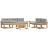  Set vanjskih sofa 6 kom. Bijela i svjetlosiva | shoptok.hr