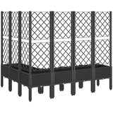  Vrtna sadilica s rešetkom crna 160 x 120 x 142 cm PP | shoptok.hr