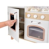 Kinder Home Dječja drvena kuhinja – vintage model s elektroničkim pločama, svjetlima, zvukovima i sudoperom s tekućom vodom, 91 × 31 × 90 cm | shoptok.hr