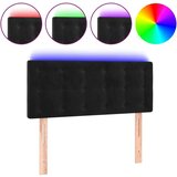  LED posteljno vzglavje črno 100x5x78/88 cm žamet, (20933450) | Shoptok.si