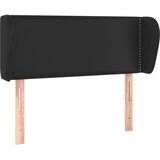 Maison Chic posteljno vzglavje - vzglavna omarica - nočna omarica z ušesi črno 93x23x78/88 cm umetno usnje, (21709026) Cene