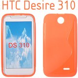  Gumijasti / gel etui S-Line za HTC Desire 310 - oranžna Cene