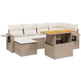 vidaXL 7-dijelni set vrtnih sofa od poliratana s jastucima bež | shoptok.hr