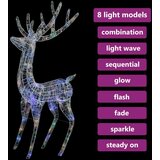 vidaXL XXL akrilni božićni sob 250 LED žarulja 180 cm raznobojni | shoptok.hr