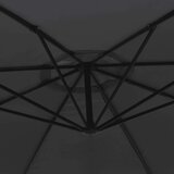  Previsni senčnik z aluminijastim drogom 350 cm črn, (20610894) | Shoptok.si