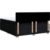  Krevet s oprugama i madracem crni 200x200 cm od tkanine | shoptok.hr