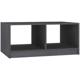 vidaXL stolić za kavu sivi 75 x 50 x 33,5 cm od masivne borovine | shoptok.hr