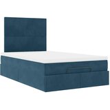  Okvir za krevet s madracima tamnoplavi 120x190 cm baršunasti | shoptok.hr
