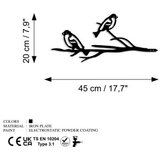 WALLXPERT decorative object figura bird on the branch 08 black | ePonuda.com