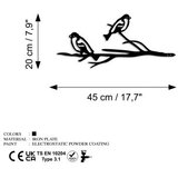 WALLXPERT Dekorativna figura Ptica na grani 08, 45x20 cm, 1,5 mm | Eponuda.ba