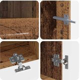  LED TV kabinet UTRECHT 3 kom. Staro drvo Konstruirano drvo Siva 100 x 35 x 40 cm | shoptok.hr