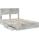  Postelja s shranjevanjem z vzglavjem Betonsko siva 150 x 200 cm, (5000106972) | Shoptok.si