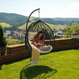 Kondela Viseči stol, baker/rjava/krem, NOLAN NEW | Shoptok.si