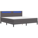  Krevetna konstrukcija Siva 200 x 200 cm Umjetna koža | shoptok.hr