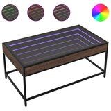  Stolić s beskonačnim LED svjetlima boja hrasta 90x50x41 cm | shoptok.hr