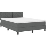 vidaXL Postelja z vzmetnico z vzmetnico Temno siva 140 x 190 cm blago, (5000127935) | Shoptok.si