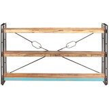Police za knjige s 3 razine 140x30x80 cm od obnovljenog drva | shoptok.hr