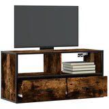 vidaXL TV omarica dimljen hrast 80x31x39,5 cm inženirski les in kovina Cene