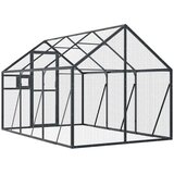  Kavez za ptice antracit 1,79x3x1,85 m aluminijski | shoptok.hr