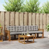  Set vanjskih sofa 5 kom. Prirodna i svijetlo siva | shoptok.hr
