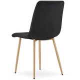  TURIN stolica - crni baršun / noge u boji drveta x 3 | shoptok.hr