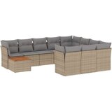  11-dijelni set vrtnih sofa od poliratana s jastucima bež | shoptok.hr