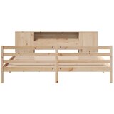 vidaXL Knjižna postelja brez vzmetnice 180x200 cm trdna borovina | Shoptok.si