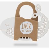 Milin Big Wooden Lacing Toy Whale Jack aktivna igračka 9 cm x 19,5 cm x 0,7 cm 1 kom | shoptok.hr