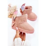 Boto Girl's Padded Snow Boots with Ribbons Pink Meriva | ePonuda.com