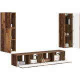  Komplet TV omaric 4 pcs Star les Konstruiran les - - Rjava - 57.9 - 30 x 31 x 100 cm - 2025-vidaXL-Uvoz_2 | Shoptok.si