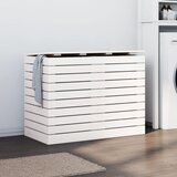  Košara za rublje bijela 88,5x44x66 cm od masivne borovine | Eponuda.com
