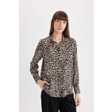 Defacto Regular Fit Leopard Print Long Sleeve Shirt Cene