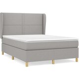  Box spring postelja z vzmetnico svetlo siva 140x200 cm blago, (20726151) | Shoptok.si