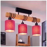 Brilagi Plafonski luster NUBILA 3xE27/60W/230V borovina/ružičasta | Eponuda.com
