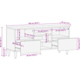 vidaXL Kabineti i police za skladištenje medija s ladicama s policom s pohranom Smeđa | shoptok.hr