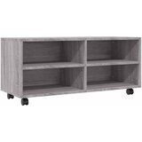 TV ormarić s kotačićima siva boja hrasta 90 x 35 x 35 cm drveni | shoptok.hr