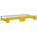  Dnevni krevet na razvlačenje žuti 90 x 200 cm baršunasti | shoptok.hr