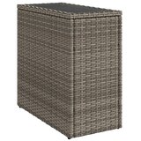  Vrtni stol sa staklenom pločom sivi 58x27,5x55 cm od poliratana | Eponuda.com