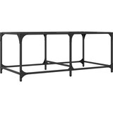  Stolić s prozirnom staklenom površinom 98,5 x 50 x 40 cm čelik | shoptok.hr