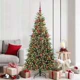 vidaXL Umetno Zložljivo Božično Drevo Zelena 180 cm PE in PVC | Shoptok.si