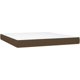  Krevet box spring s madracem LED tamnosmeđi 160x200 cm tkanina | shoptok.hr