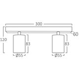 Braytron bela spot lampa 2xGU10 | ePonuda.com