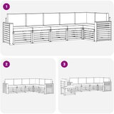  Set vanjskih sofa 6 pcs Bijela i antracit 310 x 132,5 x 73 cm | Eponuda.com