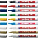 Edding Marker z lakom E-751, 1-2 mm, srebrna | Shoptok.si