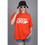 Madmext T-Shirt - Orange - Oversize Cene