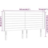  Uzglavlje s ušima svjetlosivo 163x16x118/128 cm od tkanine | shoptok.hr
