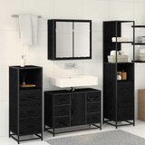  Set namještaja za kupaonicu 4 kom. Crni hrast Konstruirano drvo | shoptok.hr
