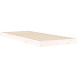  Kreveta bijeli 75 x 190 cm mali od masivne borovine | shoptok.hr